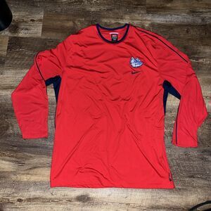 Nike Team Gonzaga Bulldogs Men's Red Shooting Shirt Pullover Size XL